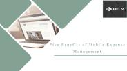 Five Benefits of Mobile Expense Management