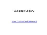 Backpage Calgary