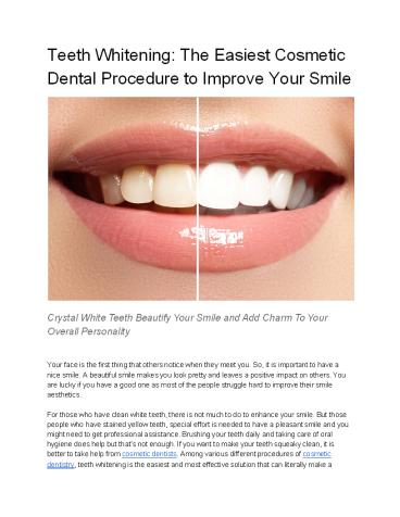 Cosmetic Dental Procedure to Improve Your Smile | Ismile