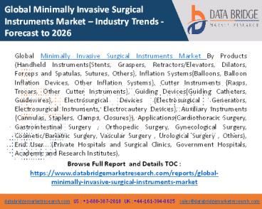 Minimally Invasive Surgical Instruments Market
