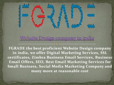 Website Design company in india