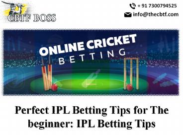 Obtain Complete Online Tips for All Cricket Matches