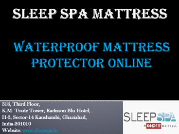 Waterproof Mattress Protector Online – Sleep Spa