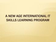 A New Age International IT Skills Learning Program
