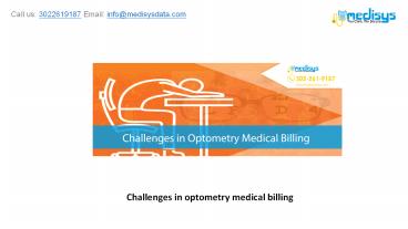Challenges in optometry medical billing