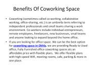 Benefits of Coworking Spaces