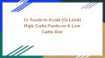 13 Foods to Avoid (Or Limit) High Carbs Foods on A Low Carbs Diet PowerPoint PPT Presentation