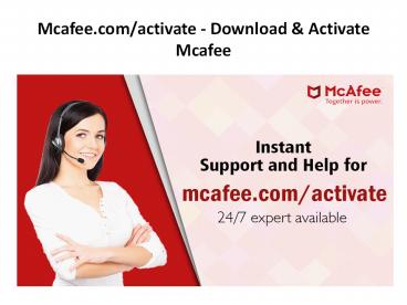 Mcafee.com/activate - Download & Activate Mcafee