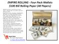 EMPIRE ROLLING -4Pk Wallets $100 Bill Rolling Paper (10 Papers each) PowerPoint PPT Presentation