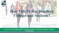 How Title IX Has Benefited Students? PowerPoint PPT Presentation
