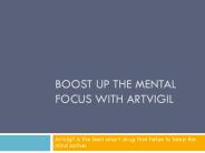BOOST UP THE MENTAL FOCUS WITH ARTVIGIL