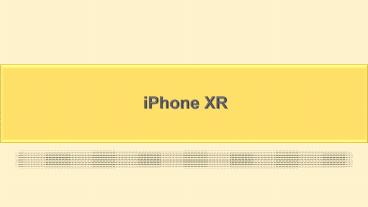 iPhone XR