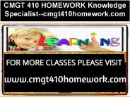CMGT 410 HOMEWORK Knowledge Specialist--cmgt410homework.com