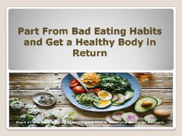 How To Best Eating Habits and Improve Your Health
