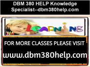 DBM 380 HELP Knowledge Specialist--dbm380help.com