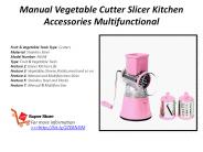Manual Vegetable Cutter Slicer Kitchen Accessories Multifunctional