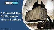 Essential Tips for Excavator Hire in Sunbury