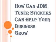 Get Bumper to Bumper JDM Tuner Stickers