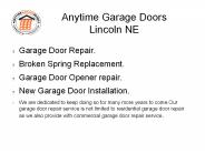 Garage Door Service Lincoln