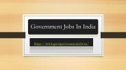 Government Jobs In India
