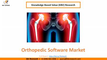 Orthopedic Software Market Size- KBV Research