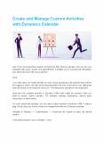 Create and Manage Custom Activities with Dynamics Calendar PowerPoint PPT Presentation