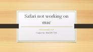safari not working on mac