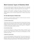 Most Common Types of Stainless Steel PowerPoint PPT Presentation