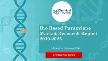Bio based paraxylene market professional survey report 2019