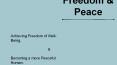 Freedom & Peace | Becoming a more Peaceful Human. PowerPoint PPT Presentation