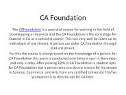 CA Foundation Procedure for registration