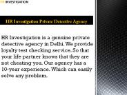 Loyalty Test Investigation In Delhi.