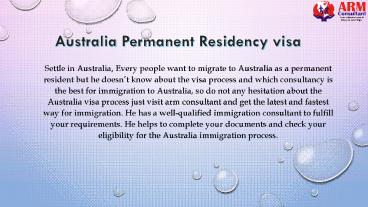 Get some tips for the Australia Permanent Residency Visa