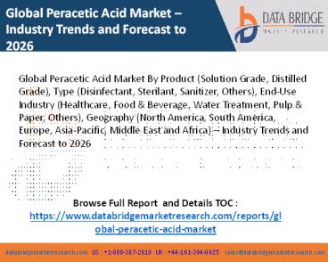 Peracetic Acid Market
