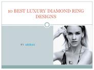 10 Best Luxury Diamond rings