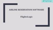Airline Reservation Software
