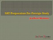 Start Planning with SAT Coaching Classes in Pitampura
