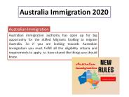 Scope of Australian immigration in 2020