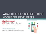 What to check before hiring mobile app developers