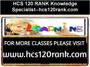 HCS 120 RANK Knowledge Specialist--hcs120rank.com