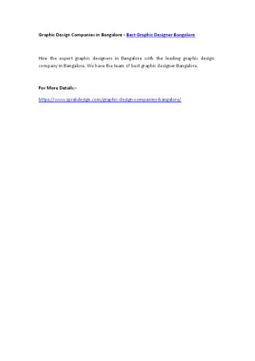 Graphic Design Companies in Bangalore - Best Graphic Designer Bangalore