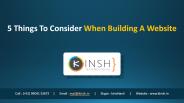 5 Things To Consider When Building A Website