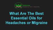 Best Essential Oils for Migraine