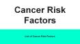 Cancer Risk Factors PowerPoint PPT Presentation