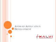 Android Application Development