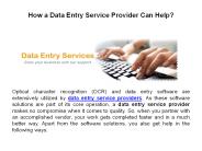 Data Entry Service Provider