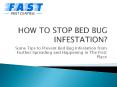HOW TO STOP BED BUG INFESTATION? PowerPoint PPT Presentation