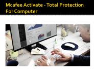 Mcafee Activate - Total Protection For Computer Security