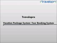 Vacation Package System | Tour Booking System