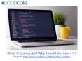 What Is Coding And Why You Should Know All About It? PowerPoint PPT Presentation